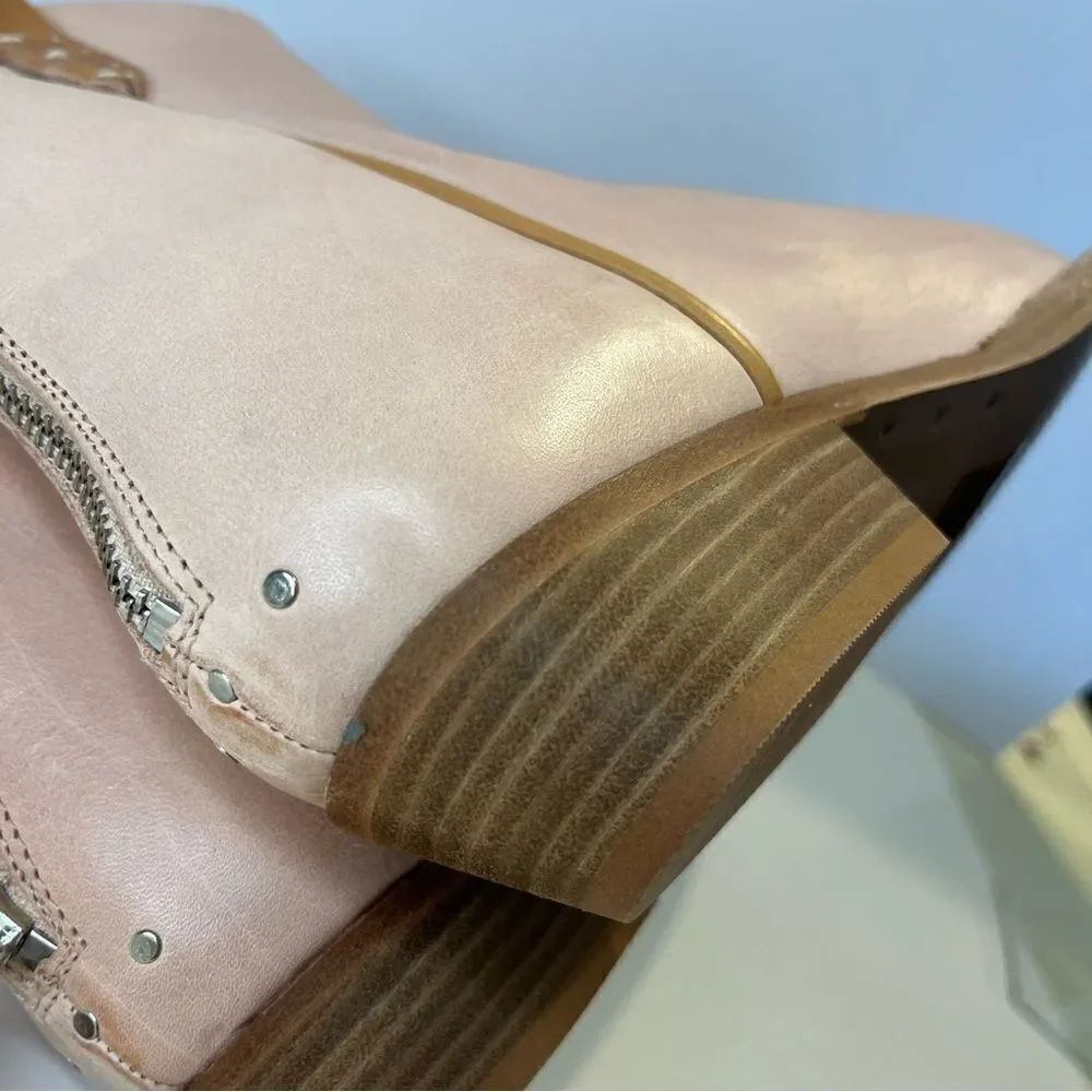 We The Free Wesley Pink Leather Western Cowboy Boots New in Box - Picture 14 of 16
